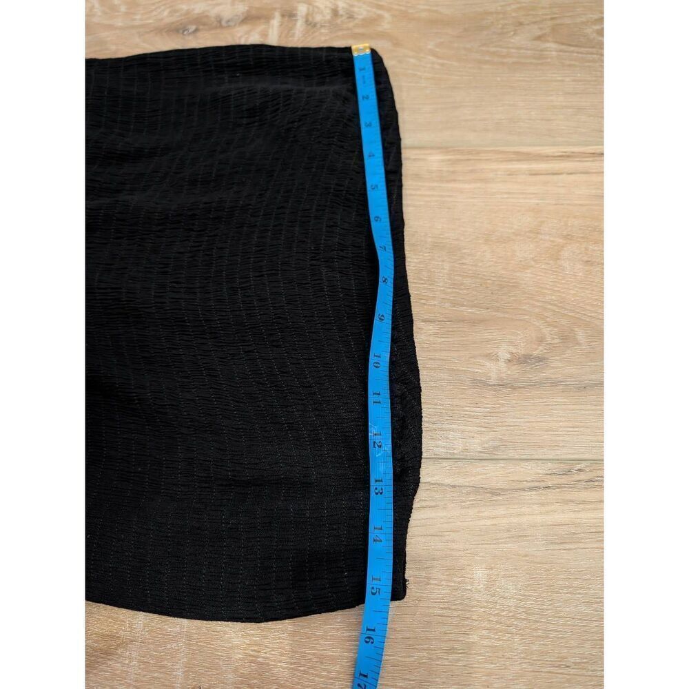 City Chic Jumpsuit Smocked Black Strapless Plus 16 16W Boho Gypsy Pockets - Picture 9 of 15